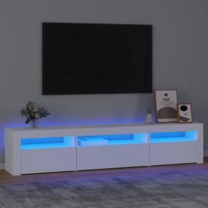 TV-Schrank mit LED-Leuchten Weiß [3152738]