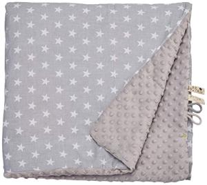 LULANDO 'Grey - White Stars / Grey' Krabbeldecke 100x140 cm