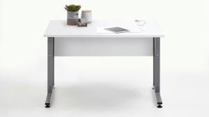 Schreibtisch 'CALVIA 1' in weiß mit Metallkufen 120x80 cm