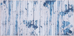 Teppich blau 80 x 150 cm Kurzflor BURDUR
