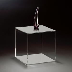 Hochwertiger Acryl-Glas Würfel, klar / hellgrau, 35 x 35 cm, H 35 cm, Acryl-Glas-Stärke 8 mm
