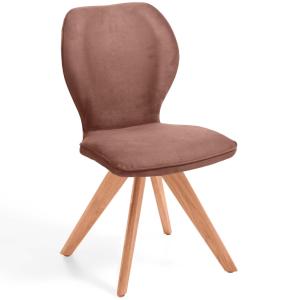 Niehoff Sitzmöbel Colorado Trend-Line Design-Stuhl Gestell Kernbuche - Polyester Nirvana braun