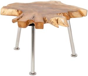 Teak Beistelltisch ANOMALA-L ca. D40-50cm Natural Couchtisch Wohnzimmertisch