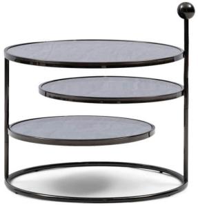Rivièra Maison Beistelltisch "Liberty Round Double End Table" black