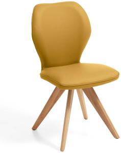 Niehoff Sitzmöbel Colorado Trend-Line Design-Stuhl Gestell Wildeiche - Leder Napoli senf
