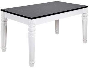 Esstisch ODESSA Tisch in Marmor-Optik und weiß 160x90 cm