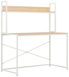 Computertisch, Weiß/ Eiche, 120 × 60 × 138 cm