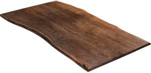 Tischplatte Baumkante Akazie Nussbaum 220 x 100 cm NOAN 523774