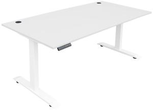 Schreibtisch elektrisch höhenverstellbar, weiß, 75-130 x 120 x 80 cm