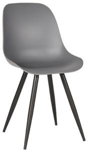 Stuhl Monza - Anthrazit / Schwarz - Kunststoff / Metall - Outdoor geeignet - von Label51