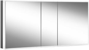 Schneider PREMIUM Line Superior LED Lichtspiegelschrank, 3 gleichgrosse Doppelspiegeltüren, 1525x73,6x16,7cm, 181. 151, Ausführung: EU-Norm/Korpus schwarz matt - 181. 151. 02. 41