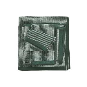 Marc O Polo Frottierserie Timeless Tone Stripe | Waschhandschuh 16x22 cm | green-offwhite