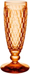 Villeroy & Boch Vorteilset 6 Stück Boston Apricot Sektglas orange 1173290070 und Geschenk + Spende