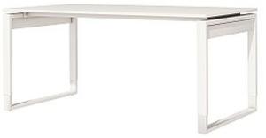 'FRESH' Schreibtisch, weiß, ohne Anbautisch ohne Knieraum - Blende ohne Tischtrennwand, 160 x 80 x 68 - 82 cm