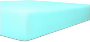 Kneer Vario-Stretch Spannbetttuch oneflex für Topper 4-12 cm Höhe Qualität 22 Farbe aqua 200x220 cm