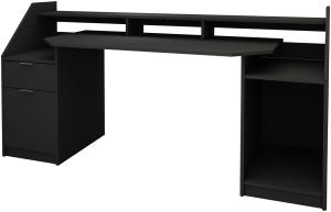 Schreibtisch mit Schublade 180x90 cm schwarz aus MDF ML-Design