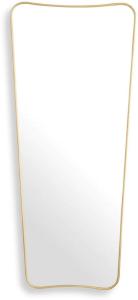 Casa Padrino Luxus Wandspiegel Messing 67,5 x 3,5 x H. 159 cm - Rechteckiger Spiegel - Wohnzimmer Spiegel - Schlafzimmer Spiegel - Garderoben Spiegel - Luxus Möbel - Luxus Interior