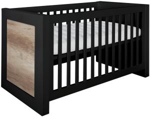 Kidsmill Long Island Babybett Schwarz / Oldwood 60 x 120 cm Schwarz 1