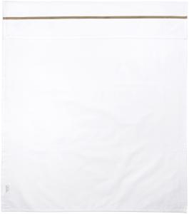 Meyco Babylaken Weiß mit Paspel Taupe 75 x 100 cm Taupe