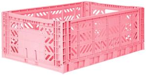 Kultige Klappkiste Maxi, in baby pink, stapelbar, recycelbarer Kunststoff, 60 x 40 x 22 cm, von Ay-Kasa