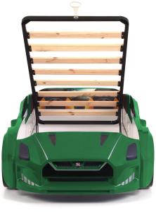 Autobett GT-V mit Türen in Grün Inkl. Bluetooth