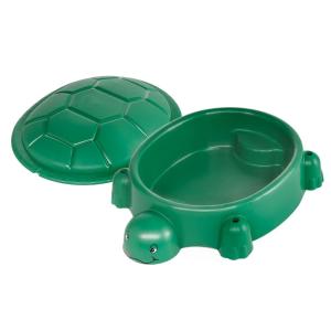 Paradiso Toys 'Schildkröte' Sandkasten mit Deckel, 115 x 83 x 35 cm (L x B x H), grün, ab 1,5 Jahren