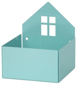Aufbewahrung für Pixibücher, \"Town Box\" in Pastellblau, aus Metall, von roommate