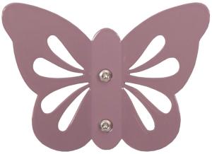 roommate Wandhaken Schmetterling in violett, aus Metall