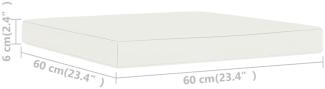 Palettenkissen 60x60x6 cm Creme Stoff