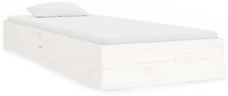 Massivholzbett Weiß 90x190 cm 3FT Single [820068]