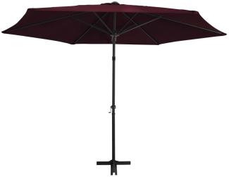 Sonnenschirm mit Stahlmast 300 cm Bordeauxrot