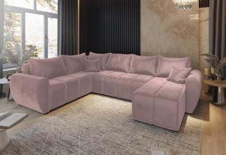 Sofa mit Schlaffunktion in U-Form MOLISA 2, 303x82x208, Kronos 27, Links