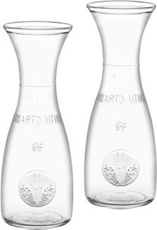 Glas Karaffe Misura 0,25L mit CE Eichring - 2 Stück