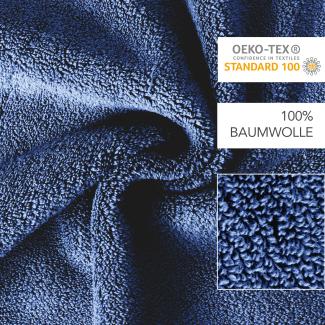 HOMESTORY Premium Handtuch-Set 100% Baumwolle, Frottee, weich, saugstark und schnelltrocknend, 450g/m², Oeko-Tex 100 2x Duschtuch + 2x Handtuch Blau