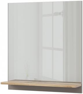 Vicco Badspiegel Marelle Greige Eiche 60 x 67 cm mit Regal
