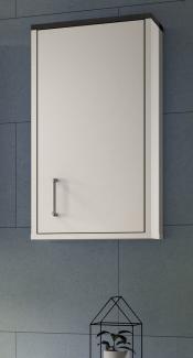 Badezimmer Hängeschrank LosAngeles in weiß und Rauchsilber grau 32 x 60 cm
