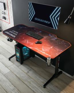 'DX-Racer' Schreibtisch, schwarz, 140 x 75 x 66 cm