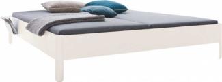 NAIT Doppelbett farbig lackiert Offwhite 160 x 200cm Ohne Kopfteil