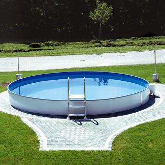 Steinbach Stahlwand Swimming Pool "Styria rund", blaue Poolfolie, Ø 500 x 120 cm