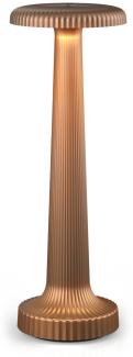 NEOZ kabellose Akku-Tischleuchte Tall POPPY UNO LED-Lampe dimmbar 1 Watt 27x9,4 cm Satin Bronze