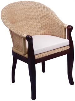 Rattan-Sessel "Berta" braun/beige