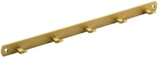 Hettich Garderobenleiste 5 Haken 34,0 x 2,0 x 3,0 cm gold