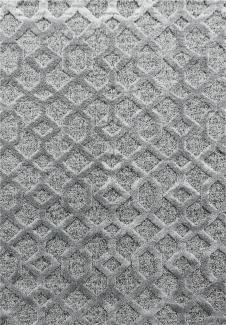 Hochflor Teppich Pepe rechteckig - 240x340 cm - Grau