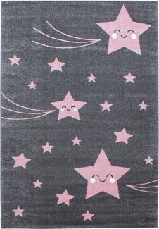 Kinder Teppich Kikki rechteckig - 120x170 cm - Pink