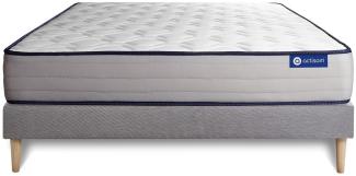 Actiflex form matratze 135x190cm + Bettgestell mit lattenrost - Dicke : 22cm - Taschenfederkern und Memory-Schaum - H4