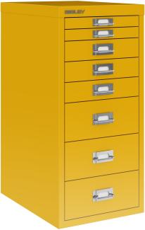 Bisley MultiDrawer™, 29er Serie, DIN A4, 8 Schubladen, Farbe sunflower