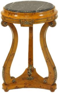 Casa Padrino Barock Beistelltisch Vogelaugen Ahorn H70 x 45cm - Ludwig XVI Antik Stil Tisch - Möbel