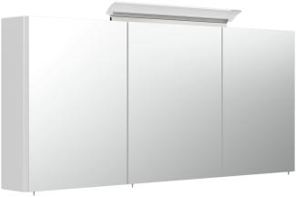 Posseik Design-LED-Spiegelschrank 140cm weiß hochglanz