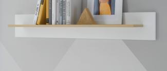Wandboard Isgard in weiß und Eiche 107 cm