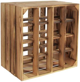 CHICCIE 3 Set Weinregal Wino aus Holz - Geflammt + Regal